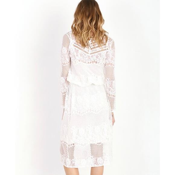 Free People Luna Lace Dress Ivory Small - Picture 2 of 7